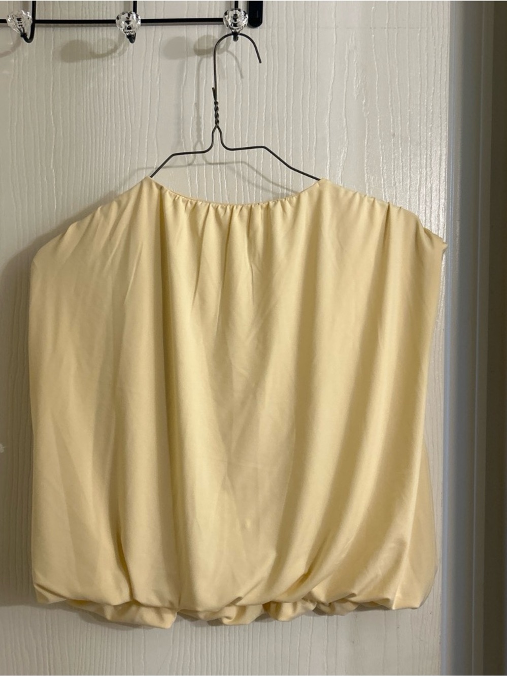 H&M Pale Yellow Blouson Tank Top